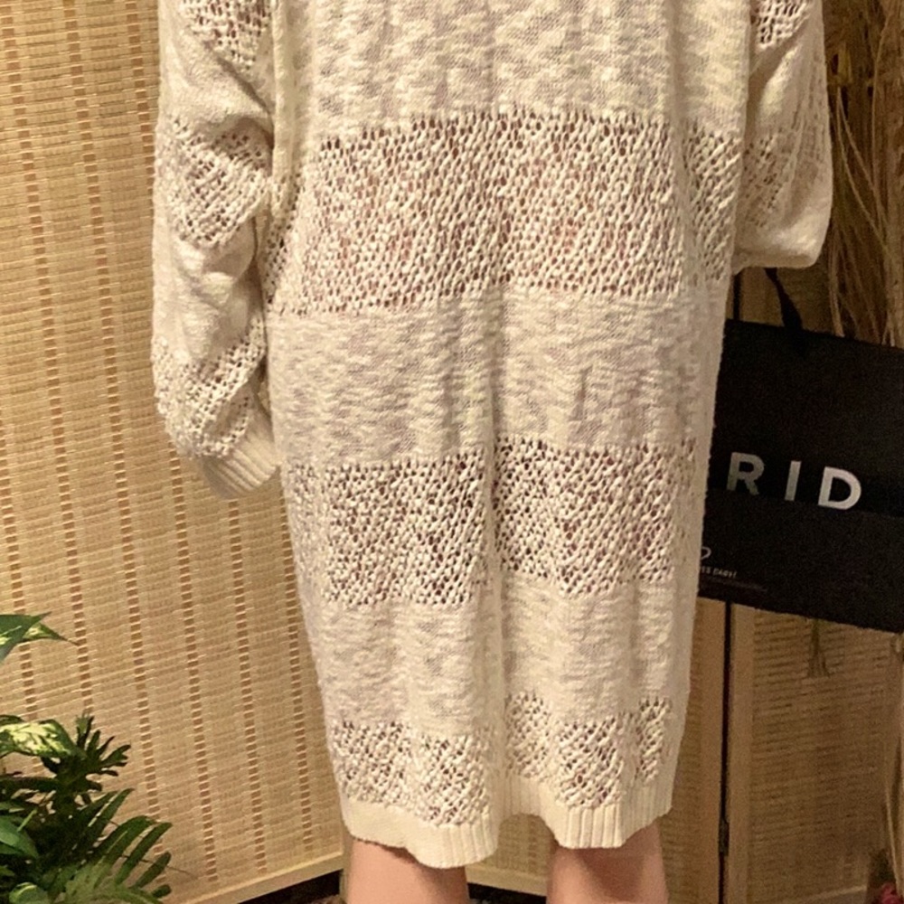 TORRID OPEN STITCH CARDIGAN OPEN FRONT SWEATER. PRISTINE, 5X. NWT - Picture 6 of 14